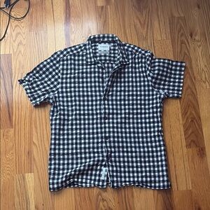 Goodfellow & Co Blue and White Gingham Casual Shirt